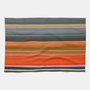 Abstrakte Nummer 1: Orange und Grau Geschirrtuch