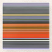 Abstrakte Nummer 1: Orange und Grau Glasuntersetzer (Vorderseite)