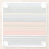 Abstrakte Nummer 1: Orange und Grau Glasuntersetzer (Rückseite)