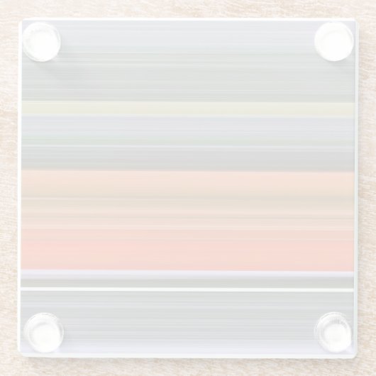 Abstrakte Nummer 1: Orange und Grau Glasuntersetzer (Rückseite)