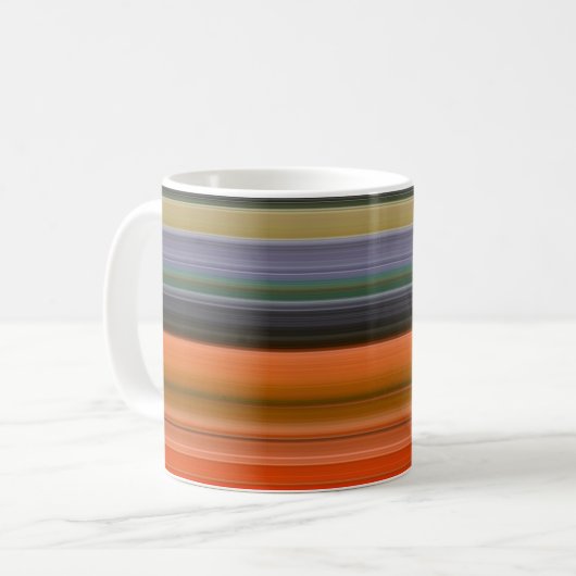 Abstrakte Nummer 1: Orange und Grau Kaffeetasse (Vorderseite Links)