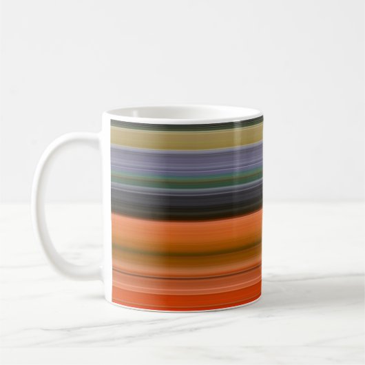 Abstrakte Nummer 1: Orange und Grau Kaffeetasse (Links)