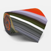 Abstrakte Nummer 1: Orange und Grau Krawatte (Gerollt)