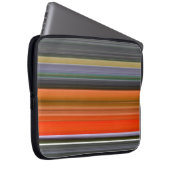 Abstrakte Nummer 1: Orange und Grau Laptopschutzhülle (Vorne Rechts)