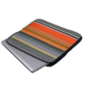 Abstrakte Nummer 1: Orange und Grau Laptopschutzhülle (Vorne Knopf)