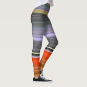 Abstrakte Nummer 1: Orange und Grau Leggings (Rechts)