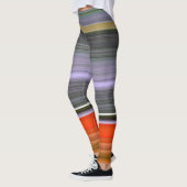 Abstrakte Nummer 1: Orange und Grau Leggings (Links)