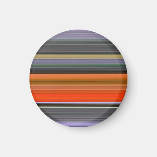 Abstrakte Nummer 1: Orange und Grau Magnet (Vorne)