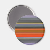 Abstrakte Nummer 1: Orange und Grau Magnet (Vorderseite/Rückseite)