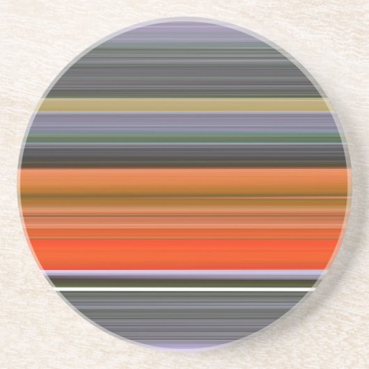 Abstrakte Nummer 1: Orange und Grau Sandstein Untersetzer (Vorne)