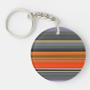 Abstrakte Nummer 1: Orange und Grau Schlüsselanhänger