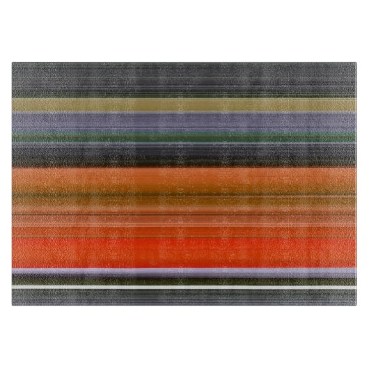 Abstrakte Nummer 1: Orange und Grau Schneidebrett (Vorderseite)