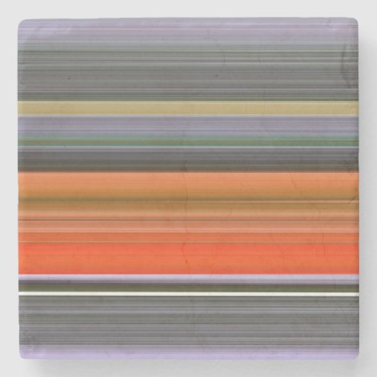 Abstrakte Nummer 1: Orange und Grau Steinuntersetzer (Vorderseite)