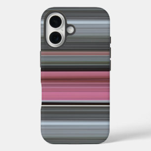 Abstrakte Nummer 1: Rosa und Grau iPhone 16 Hülle