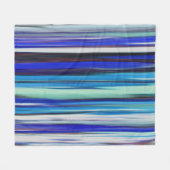 Abstrakte Nummer 2: Blaue Unschärfe Fleecedecke (Vorderseite (Horizontal))