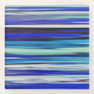 Abstrakte Nummer 2: Blaue Unschärfe Glasuntersetzer