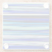 Abstrakte Nummer 2: Blaue Unschärfe Glasuntersetzer (Rückseite)