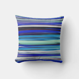 Abstrakte Nummer 2: Blaue Unschärfe Kissen