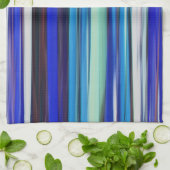 Abstrakte Nummer 2: Blaue Unschärfe Küchentuch (Gefaltet)