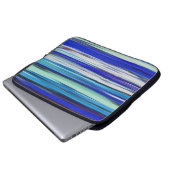 Abstrakte Nummer 2: Blaue Unschärfe Laptopschutzhülle (Vorne Knopf)