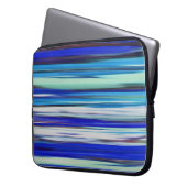 Abstrakte Nummer 2: Blaue Unschärfe Laptopschutzhülle (Vorderseite Links)