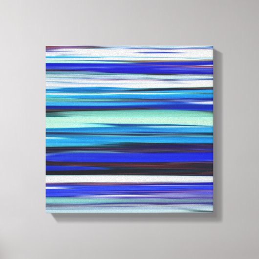 Abstrakte Nummer 2: Blaue Unschärfe Leinwanddruck (Vorderseite)