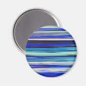 Abstrakte Nummer 2: Blaue Unschärfe Magnet (Vorderseite/Rückseite)