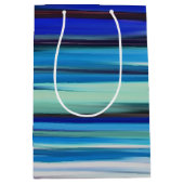 Abstrakte Nummer 2: Blaue Unschärfe Mittlere Geschenktüte (Vorderseite)