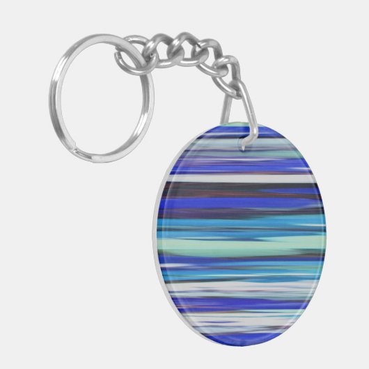 Abstrakte Nummer 2: Blaue Unschärfe Schlüsselanhänger (Vorderseite links)