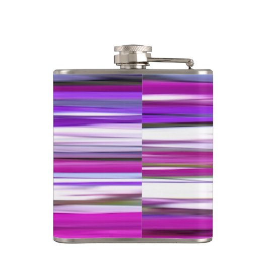 Abstrakte Nummer 2: Lila Unschärfe Flachmann (Rückseite)