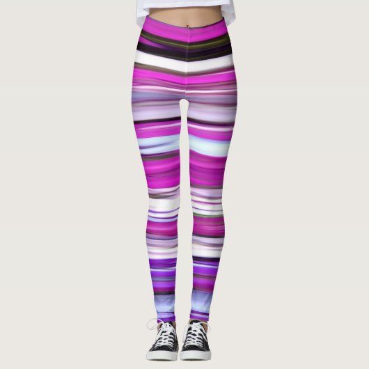 Abstrakte Nummer 2: Lila Unschärfe Leggings (Vorderseite)