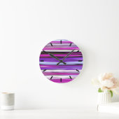 Abstrakte Nummer 2: Lila Unschärfe Runde Wanduhr (Zuhause)