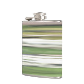 Abstrakte Nummer 2: Olive green verschwur Flachmann (Links)