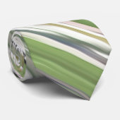 Abstrakte Nummer 2: Olive green verschwur Krawatte (Gerollt)