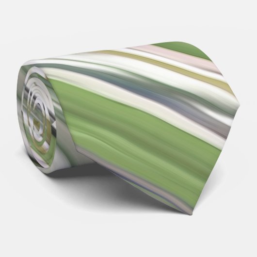 Abstrakte Nummer 2: Olive green verschwur Krawatte (Gerollt)