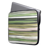 Abstrakte Nummer 2: Olive green verschwur Laptopschutzhülle (Vorderseite Links)