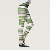 Abstrakte Nummer 2: Olive green verschwur Leggings (Rechts)