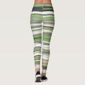 Abstrakte Nummer 2: Olive green verschwur Leggings (Rückseite)