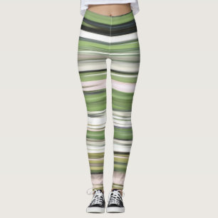Abstrakte Nummer 2: Olive green verschwur Leggings