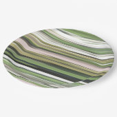 Abstrakte Nummer 2: Olive green verschwur Pappteller (Schrägansicht)