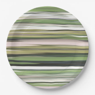 Abstrakte Nummer 2: Olive green verschwur Pappteller