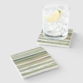 Abstrakte Nummer 2: Olive green verschwur Steinuntersetzer (Seitenansicht)