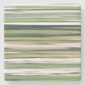 Abstrakte Nummer 2: Olive green verschwur Steinuntersetzer (Vorderseite)