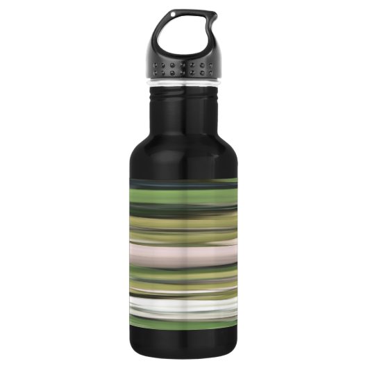 Abstrakte Nummer 2: Olive green verschwur Trinkflasche (Vorderseite)