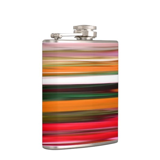 Abstrakte Nummer 2: Orangefarbene Unschärfe Flachmann (Rechts)