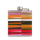 Abstrakte Nummer 2: Orangefarbene Unschärfe Flachmann (Rückseite)