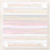 Abstrakte Nummer 2: Orangefarbene Unschärfe Glasuntersetzer (Rückseite)