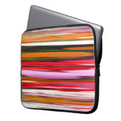 Abstrakte Nummer 2: Orangefarbene Unschärfe Laptopschutzhülle (Vorderseite Links)