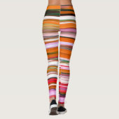 Abstrakte Nummer 2: Orangefarbene Unschärfe Leggings (Rückseite)