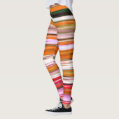 Abstrakte Nummer 2: Orangefarbene Unschärfe Leggings (Links)